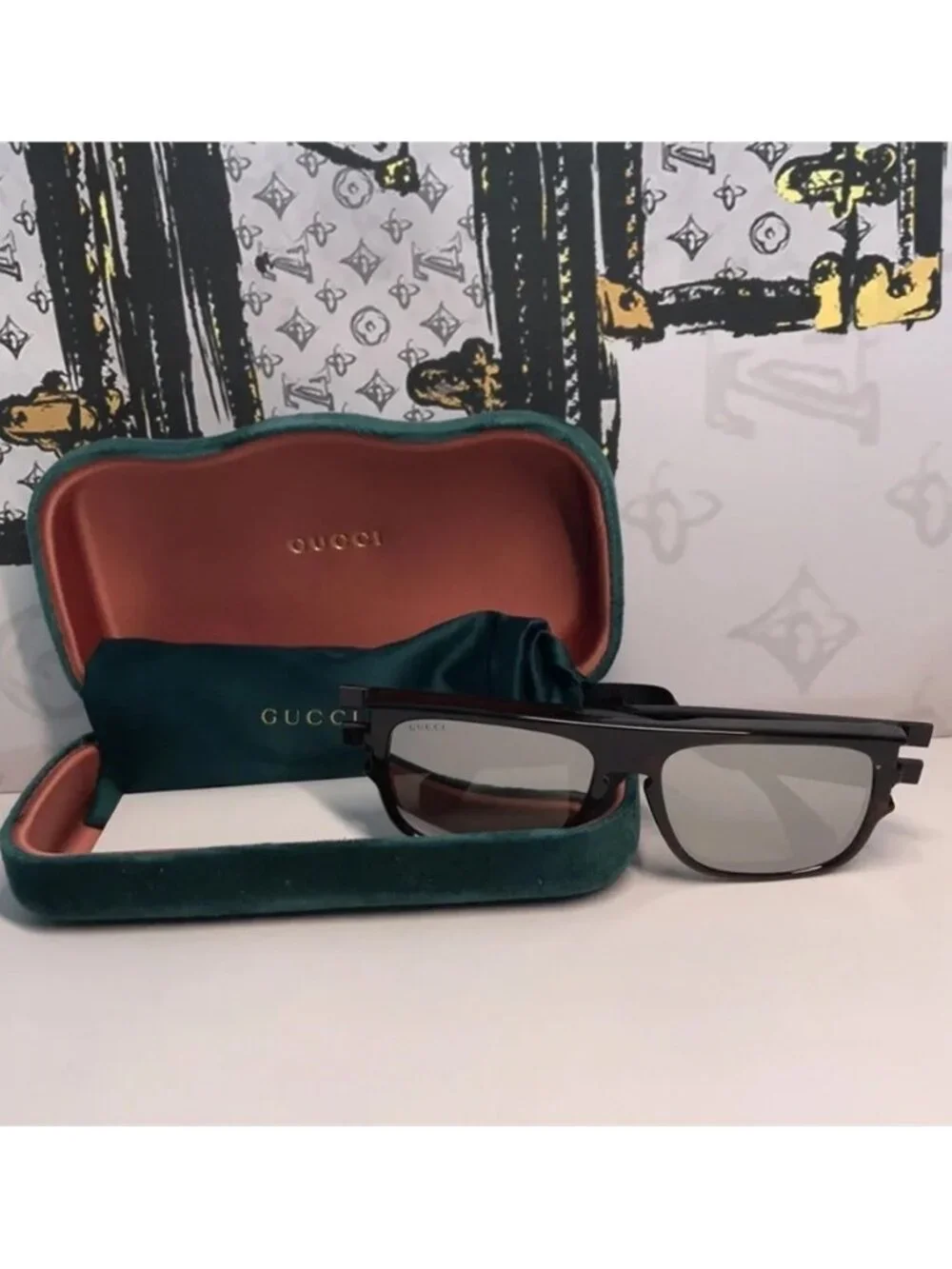 New Authentic Gucci Tortoise Shell Sunglasses GG0664s 004